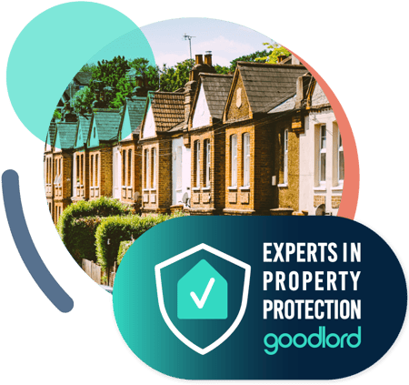 row of houses protected by goodlord insurance